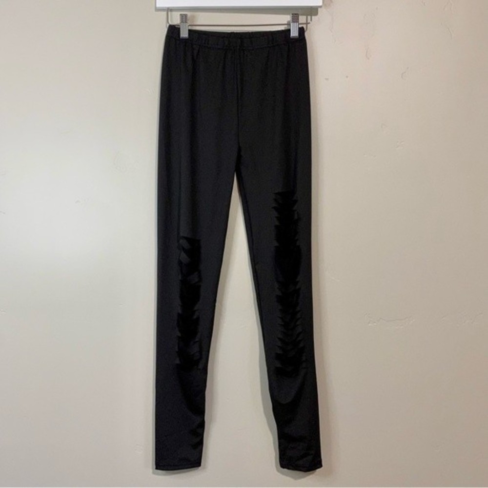 Women’s Casual Pant with Ripped Detail Black NWOT